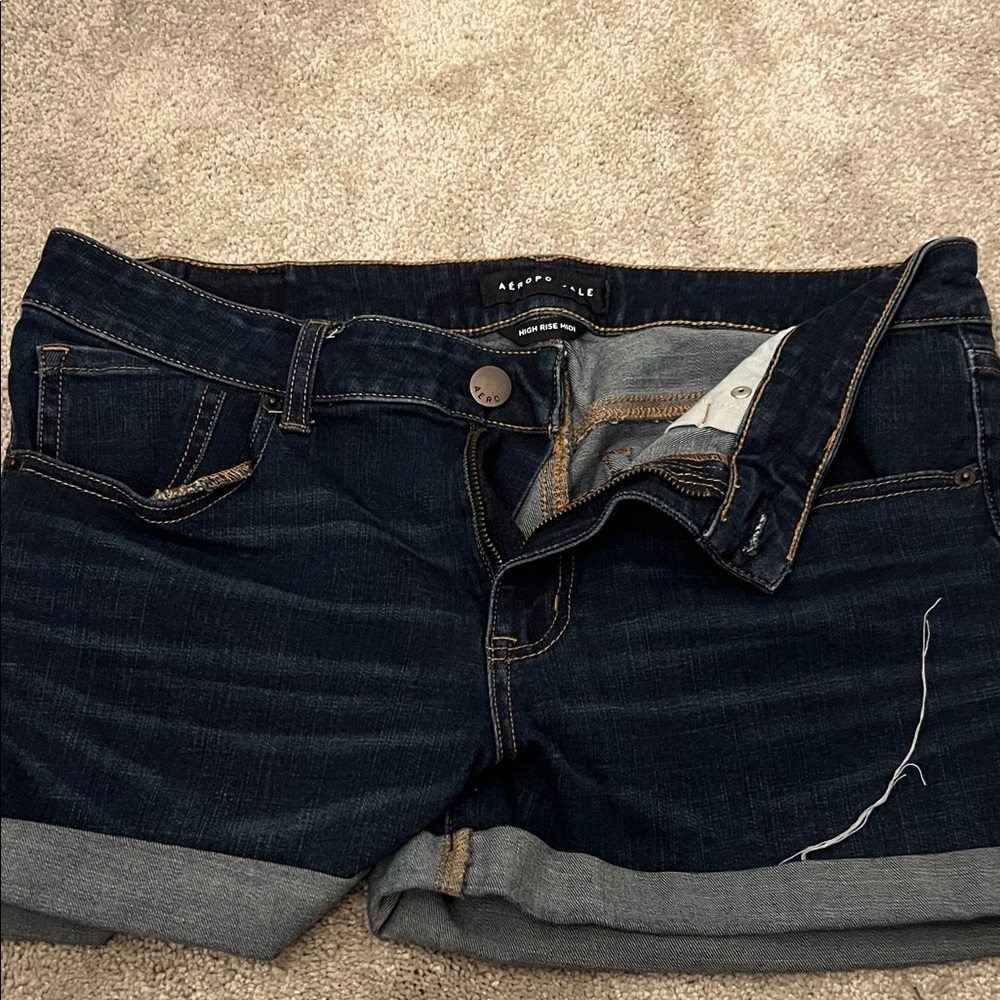 Women’s Dark Blue Denim Shorts